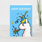 Happy Birthday Llama Kaart (Voorkant)