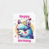 Happy Birthday Llama Kaart (Voorkant)