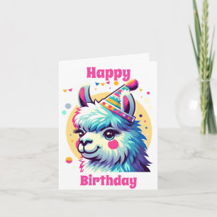 Happy Birthday Llama Kaart