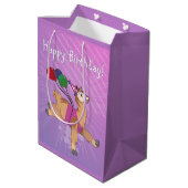 Happy Birthday Llama Medium Cadeauzakje (Achterkant Gekanteld)