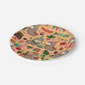 Happy Birthday Llama Pattern Papieren Bordje (Gekanteld)