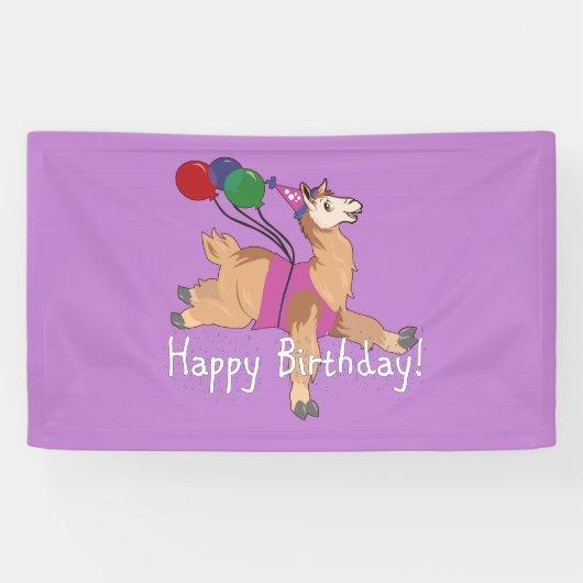 Happy Birthday Llama Spandoek (Horizontaal)