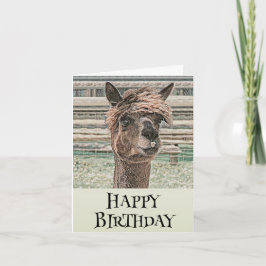 Happy Birthday Llama - Verjaardag Kaart