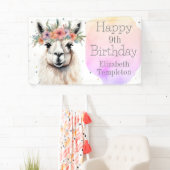 Happy Birthday Llama Wildflower  Dier Kind Spandoek (Insitu)