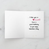 Happy Birthday Llamas Valentijn Day Hearts Kaart (Binnen)