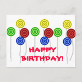 Happy Birthday lollipops Briefkaart (Voorkant)