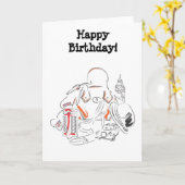 Happy Birthday Londen Wenskaart Kaart (Gele Bloem)