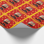 Happy Birthday London Bus Wrap Cadeaupapier (Hoek)