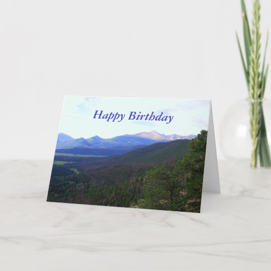 Happy Birthday, Longs Peak, Colorado Kaart (Voorkant)
