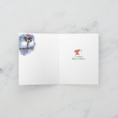 Happy Birthday Love Blue Lovebirds Vogelkunst Bedankkaart (Binnen)