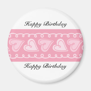 Happy Birthday Love Hearts Magneet