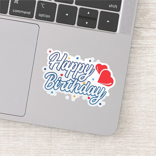 Happy Birthday Love Hearts sticker (Detail)