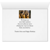 Happy Birthday Love van je apen Fun Animal (Binenzijde Horizontaal (Onderkant))