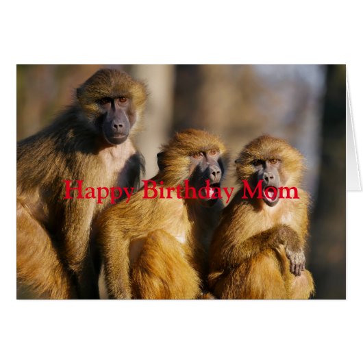 Happy Birthday Love van je apen Fun Animal (Voorkant Horizontaal)