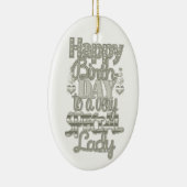 ***HAPPY BIRTHDAY LOVELY LADY** KERAMISCH ORNAMENT (Rechts)