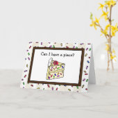 Happy Birthday Lover, mag ik een stuk hebben? Kaart (Gele Bloem)