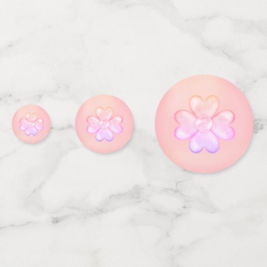 Happy Birthday Lucky Pink Clover Confetti (Achterkanten)