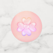 Happy Birthday Lucky Pink Clover Confetti (Kleine voorkant)