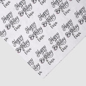 Happy Birthday luxe lettertype Tissuepapier (Detail)