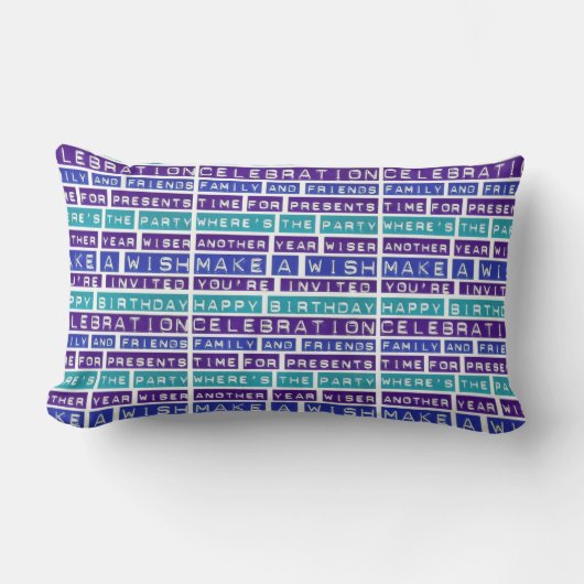 Happy Birthday, maak een wens Kussen (Voorkant)