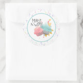 Happy Birthday maak een wens Ronde Sticker (Tas)