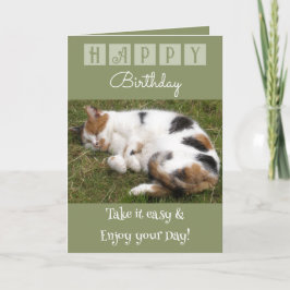 Happy Birthday maakt een gemakkelijke kattenfoto g Kaart
