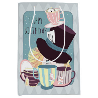 Happy Birthday Mad Hatter Tea Party Medium Cadeauzakje