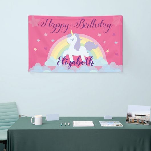 Happy Birthday Magical Unicorn banner (Beurs)