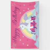Happy Birthday Magical Unicorn banner (Verticaal)