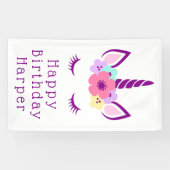 Happy Birthday | Magische Unicorn Spandoek (Horizontaal)