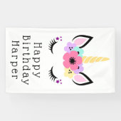 Happy Birthday | Magische Unicorn Spandoek (Horizontaal)