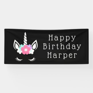 Happy Birthday | Magische Unicorn Spandoek