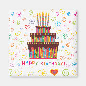 Happy Birthday Magneet (Voorkant)