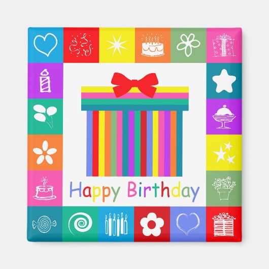Happy Birthday Magneet (Voorkant)