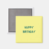 Happy Birthday Magneet (Voorkant / Achterkant)