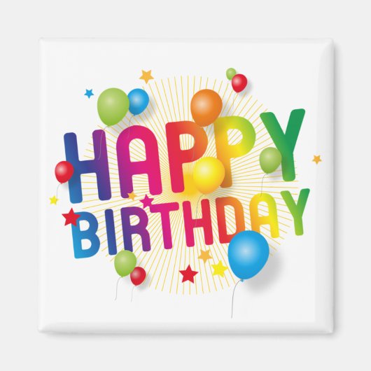 Happy Birthday Magneet (Voorkant)