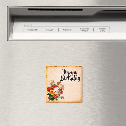 Happy Birthday   magneet (Insitu (Vaatwasser))