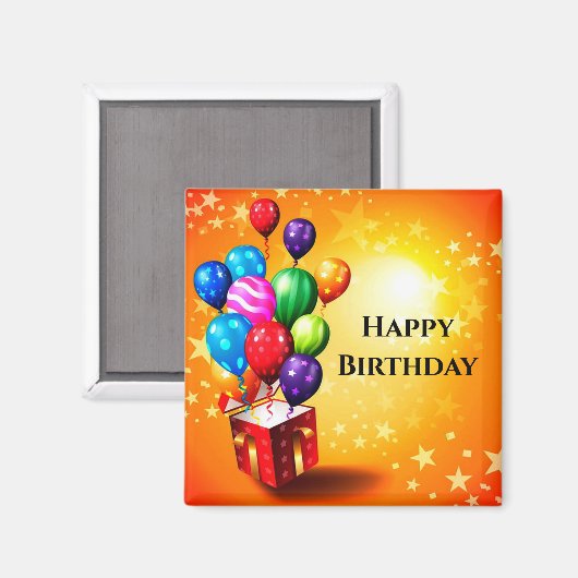 Happy Birthday Magneet (Voorkant / Achterkant)