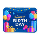 Happy Birthday Magneet (Horizontaal)