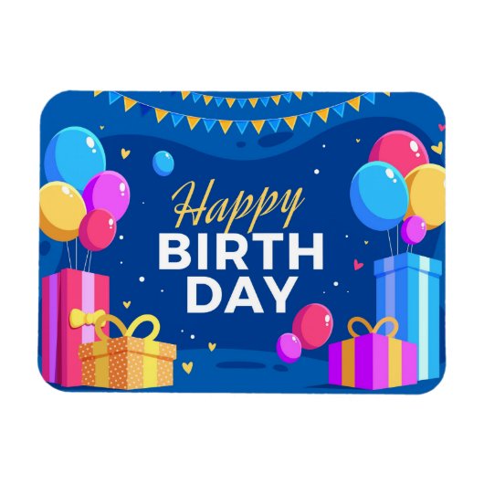 Happy Birthday Magneet (Horizontaal)