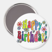 Happy Birthday Magneet (Voorkant / Achterkant)