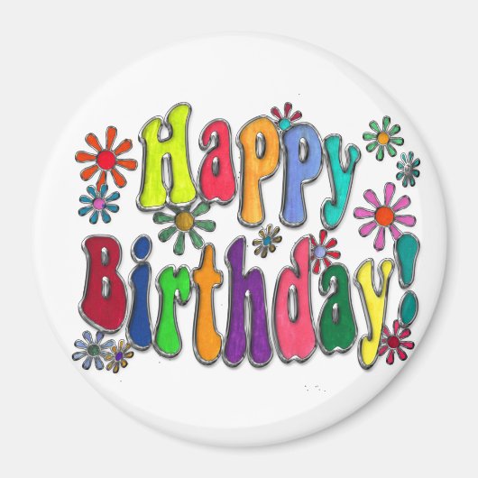 Happy Birthday Magneet (Voorkant)