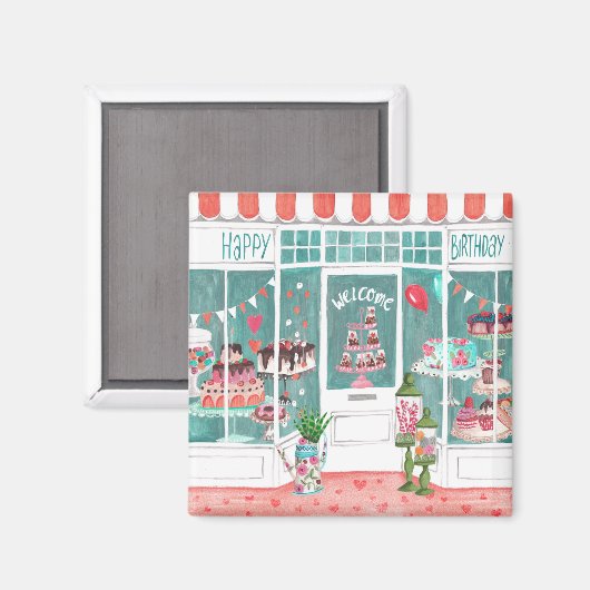 Happy Birthday | Magneet (Voorkant / Achterkant)