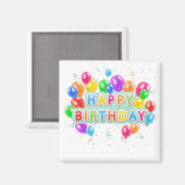 Happy Birthday Magneet (Voorkant / Achterkant)