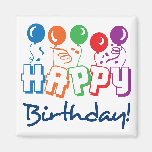Happy Birthday Magneet (Voorkant)