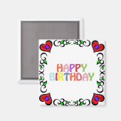 Happy Birthday Magnet (Voorkant / Achterkant)