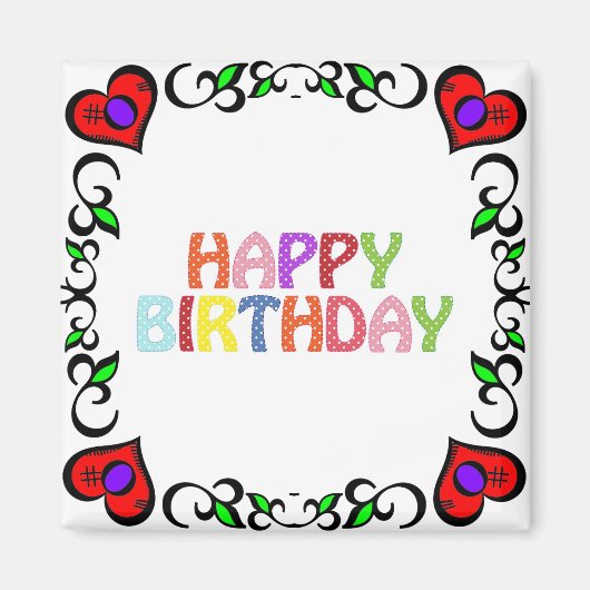 Happy Birthday Magnet (Voorkant)
