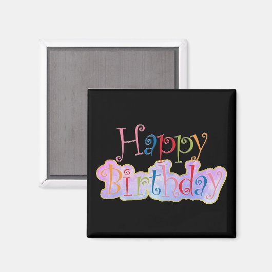 Happy Birthday Magnet (Voorkant / Achterkant)