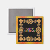 Happy Birthday Magnet (Voorkant / Achterkant)