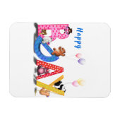 Happy Birthday Magnet Baby Partij Magneet (Horizontaal)